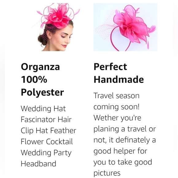 SOLD SAFERIN Women's Fascinators Feathers Tea Party Hat #843 - Picture 6 of 11